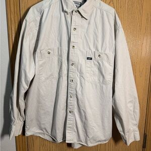 Lee tan Casual Button-Up Shirt size Large